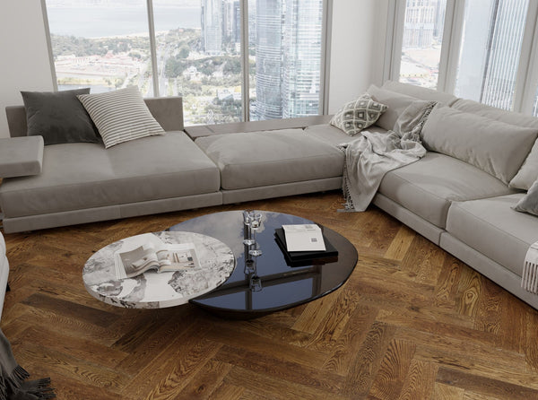 HTT Flooring Timber Flooring Crosswood European Oak Engineered Herringbone 600x127x14/3mm - Cuban