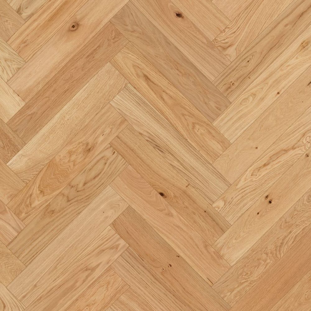 HTT Flooring Timber Flooring Crosswood European Oak Engineered Herringbone 600x127x14/3mm - Natural Oak