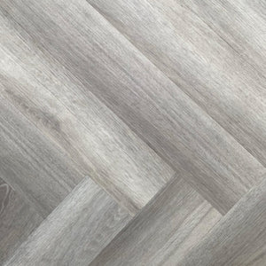 HTT Flooring Timber Flooring Obsidian 9mm Herringbone Hybrid Floor 625 x 125 x 9.0mm - Estate Grey Oak