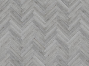 HTT Flooring Timber Flooring Obsidian 9mm Herringbone Hybrid Floor 625 x 125 x 9.0mm - Grey Leaf