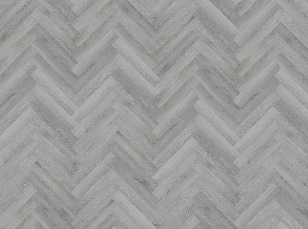 HTT Flooring Timber Flooring Obsidian 9mm Herringbone Hybrid Floor 625 x 125 x 9.0mm - Grey Leaf