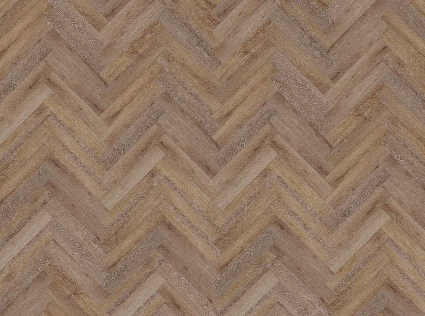 Obsidian 9mm Herringbone Hybrid Floor 625 x 125 x 9.0mm - Sunset
