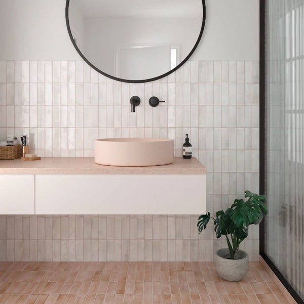 DSS Tile Coco White Gloss Subway Tile 50X150mm Made in Spain