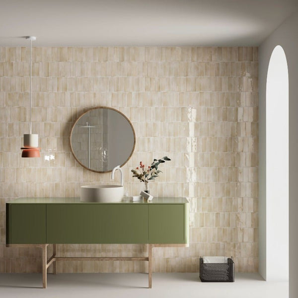 DSS Tile Coco Canvas Gloss Subway Tile 50X150mm Made in Spain