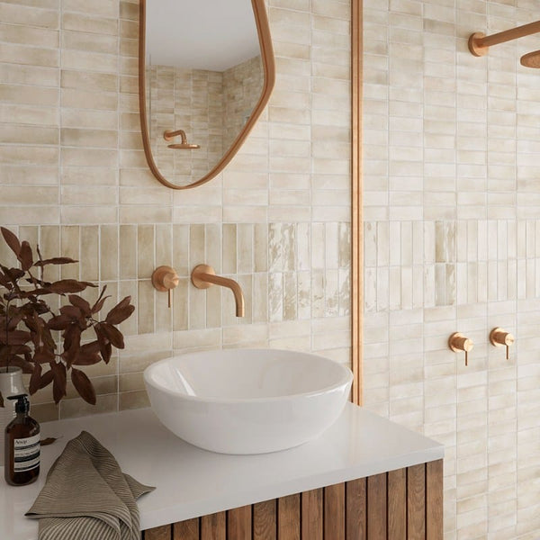 DSS Tile Coco Canvas Gloss Subway Tile 50X150mm Made in Spain