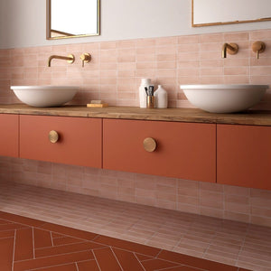 DSS Tile Coco Orchard Pink Matt Subway Tile 50X150mm Made in Spain