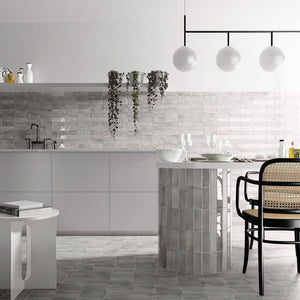 DSS Tile Coco Amber Grey Gloss Subway Tile 50X150mm Made in Spain