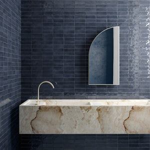 DSS Tile Coco Blue Night Gloss Subway Tile 50X150mm Made in Spain