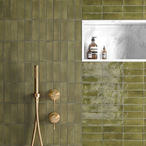 DSS Tile Coco Verde Gloss Subway Tile 50X150mm Made in Spain