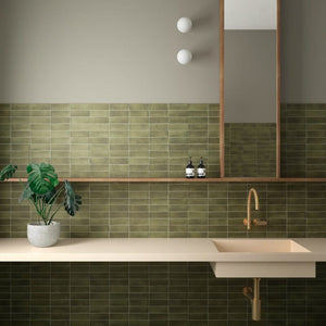 DSS Tile Coco Verde Matt Subway Tile 50X150mm Made in Spain