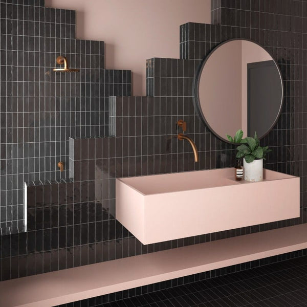DSS Tile Coco Black Hat Gloss Subway Tile 50X150mm Made in Spain
