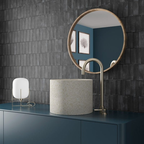 DSS Tile Coco Black Hat Matt Subway Tile 50X150mm Made in Spain