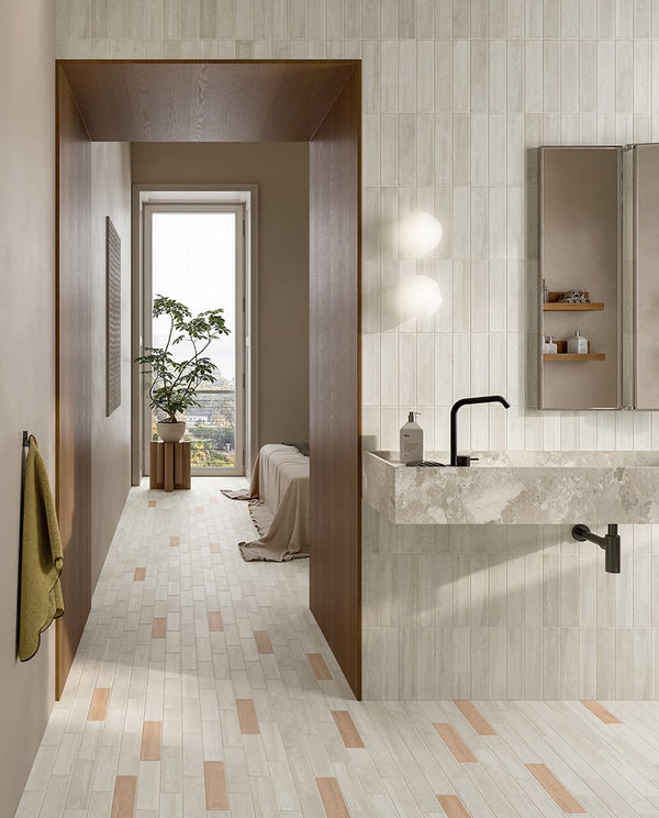 DSS Tile Plyta White Brick Subway Tile 60x250mm