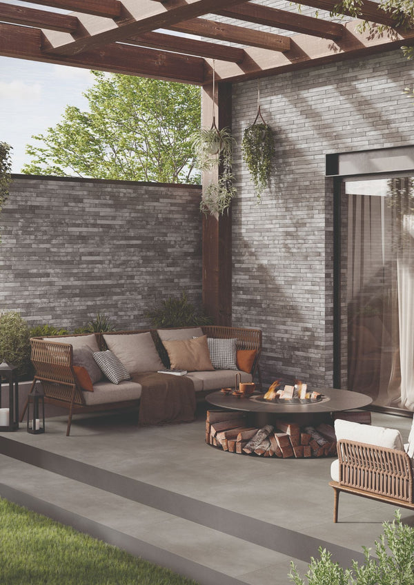 DSS Tile Harlem Dark Grey Brick Subway Tile 48x450mm