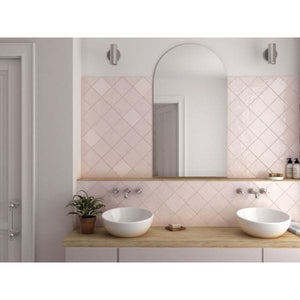 DSS Tile La Riviera Rose Gloss Subway Tile 65X200mm
