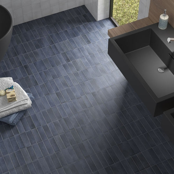 DSS Tile Coco Blue Night Matt Subway Tile 50X150mm Made in Spain