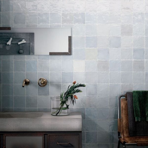 DSS Tile La Riviera Lavanda Blue Gloss Subway Tile 65X200mm