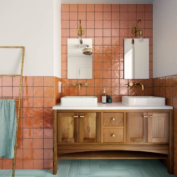 DSS Tile La Riviera Ginger Gloss Subway Tile 65X200mm