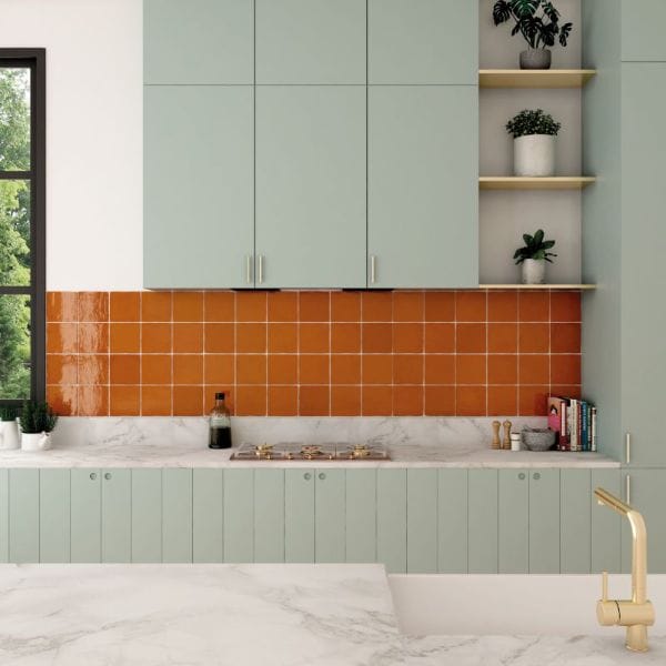 DSS Tile La Riviera Ginger Gloss Subway Tile 65X200mm