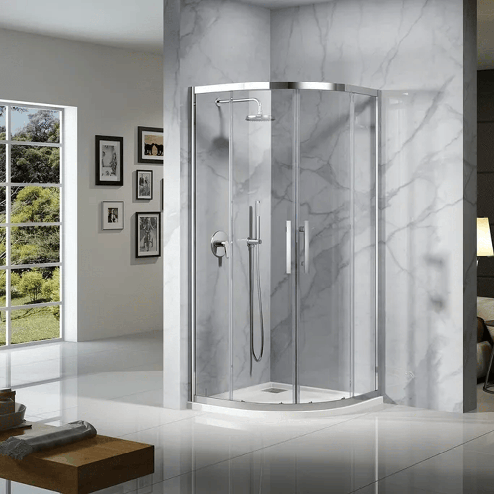 Oceano Showers Louve Curved Slider Shower Screen 900mm