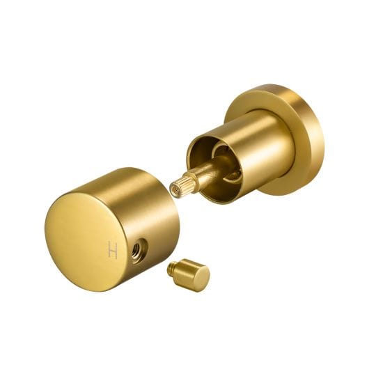 TSI Mixer Taps BUYG0007.ST LUCID PIN ROUND BRUSHED SHOWER WALL TAPS