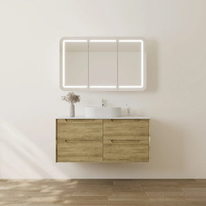 KDK Vanity Brooklyn Ashwood Wall Hung Vanity Cabinet 1200mm - Single Bowl
