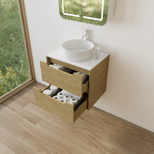 KDK Vanity Brooklyn Red Oak Wall Hung Vanity Cabinet 600mm