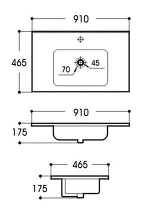KDK Basins KDK-D900B Under Counter Basin 910*465*175mm