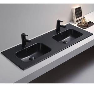 KDK Basins Olivia Matte Black Ceramic Top 1210*465*170mm