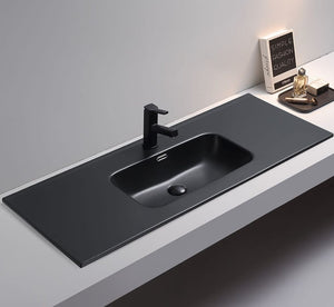 KDK Basins Olivia Matte Black Ceramic Top 1210*465*170mm