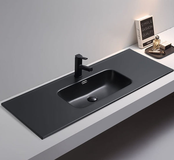 KDK Basins Olivia Matte Black Ceramic Top 1210*465*170mm