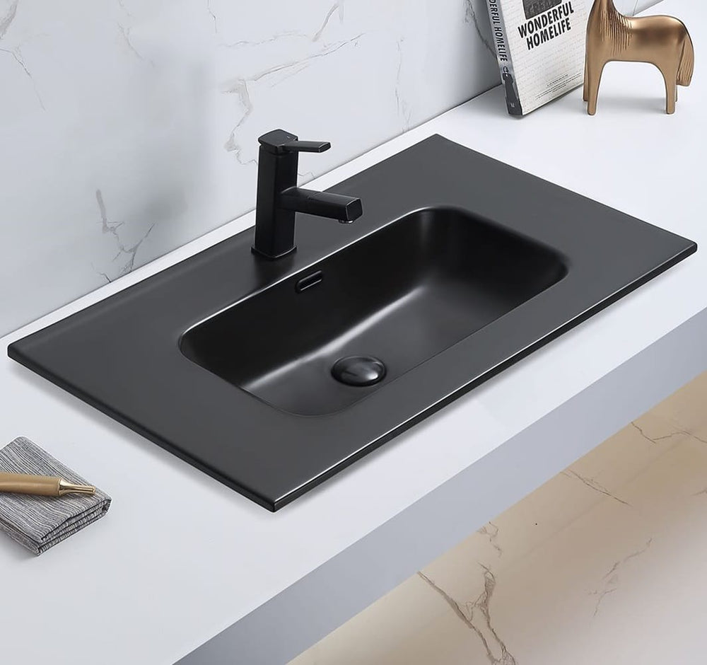KDK Basins Olivia Matte Black Ceramic Top 910*465*170mm
