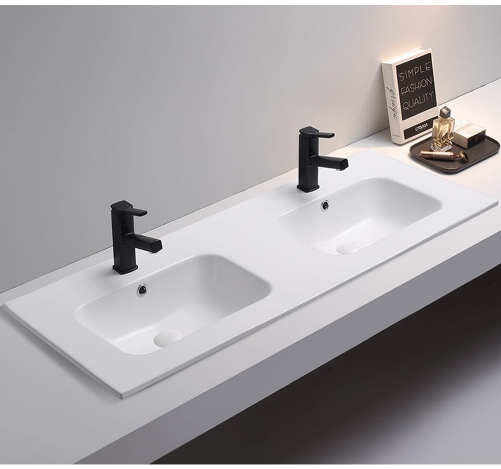 KDK Basins Olivia Matte White Ceramic Top 1210*465*170mm
