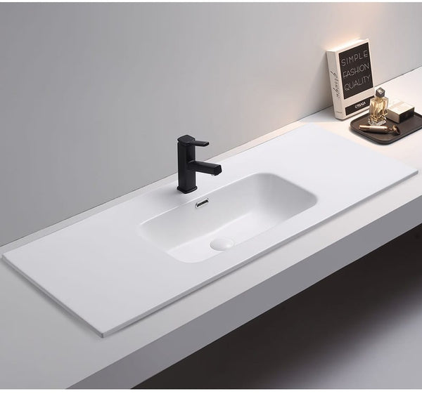 KDK Basins Olivia Matte White Ceramic Top 1210*465*170mm