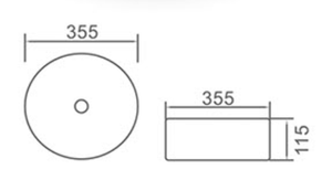 KDK Basins PA3636RG Above Counter Basin 352*352*112mm Rose Gold