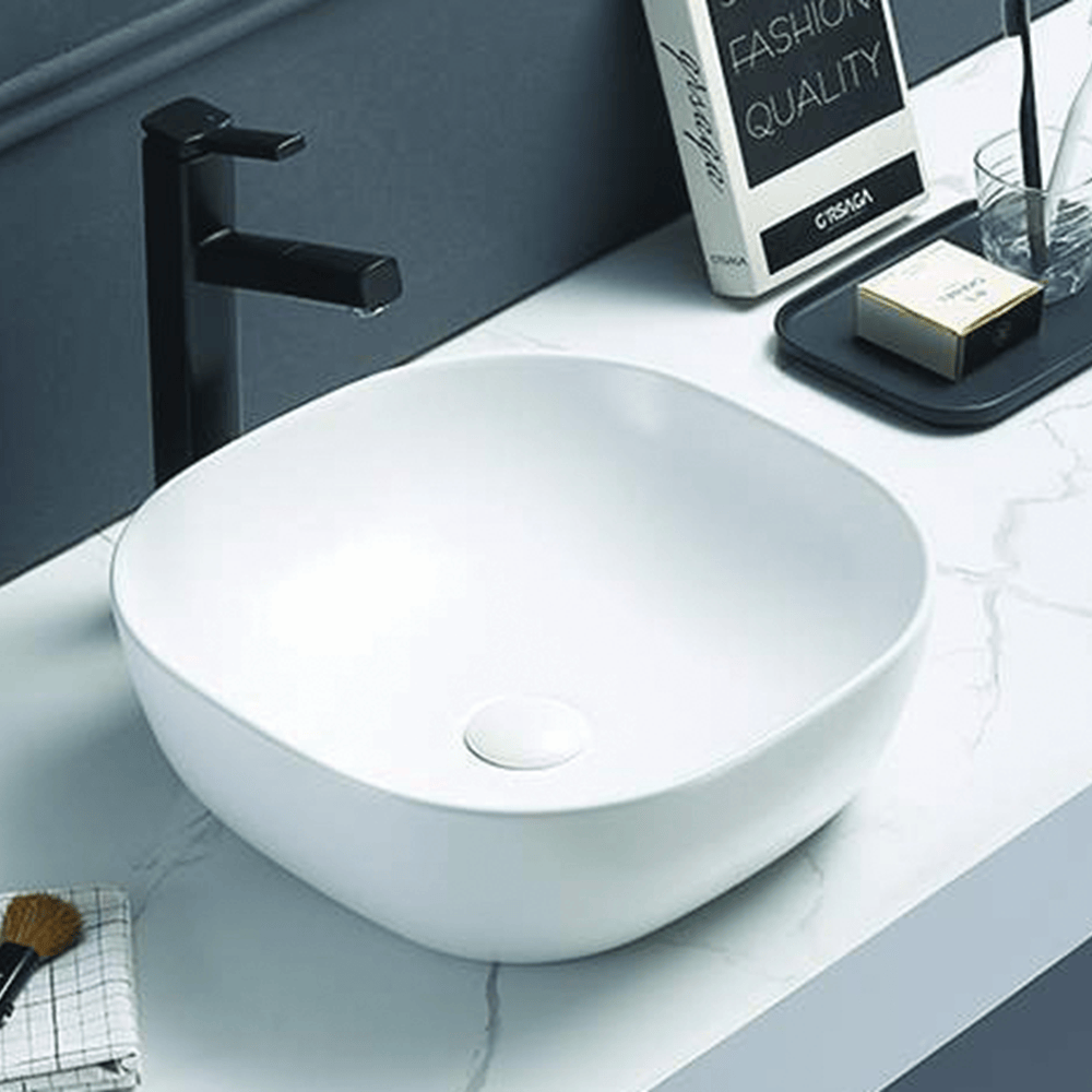 KDK Basins PA37375MW Above Counter Basin 370*370*120mm Matt White