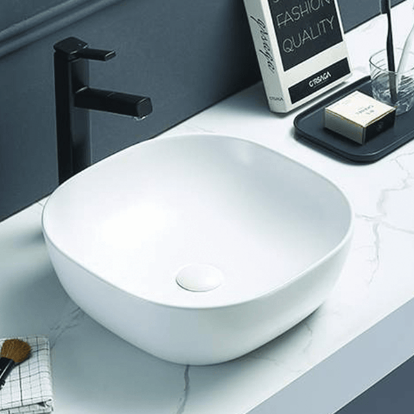 KDK Basins PA37375MW Above Counter Basin 370*370*120mm Matt White