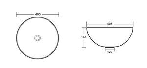 KDK Basins PA4040 Above Counter Basin 405*405*145mm Gloss White
