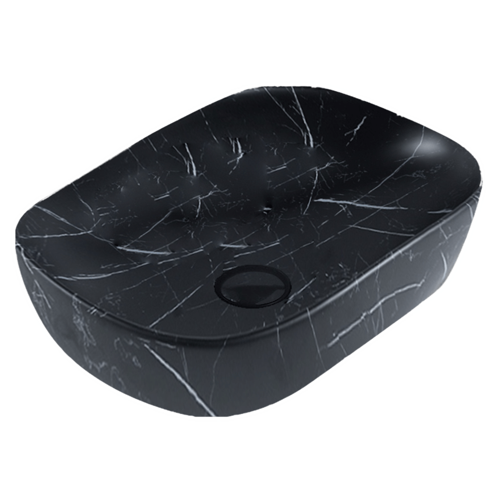 KDK Basins PA4632MBM Above Counter Basin 465*320*135mm Black Carrara