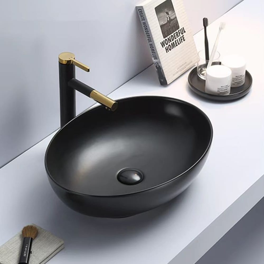 KDK Basins PA5239MB Above Counter Basin 520*395*130mm Matt Black