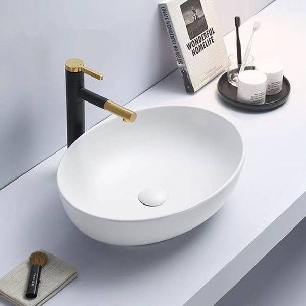 KDK Basins PA5239MW Above Counter Basin 520*390*130mm Matt White