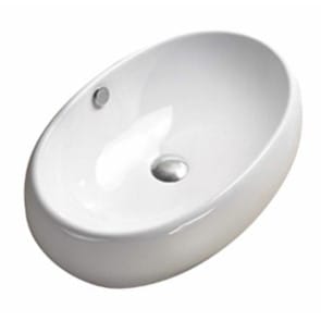 KDK Basins PA6040NF Above Counter Basin 600*400*150mm Gloss White Non OverFlow