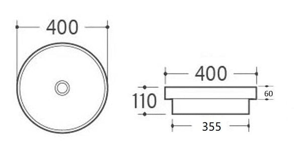 KDK Basins PI4040 Insert Basin 400*400*110mm