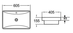 KDK Basins PI6040 Insert Basin 605*405*155mm
