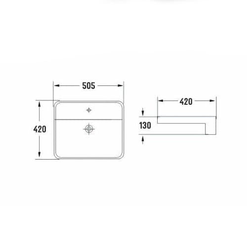 PSR5042 Semi-Reccessed Basin 505*420*130mm