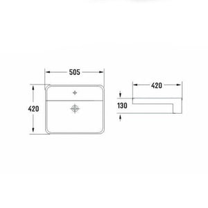 KDK Basins PSR5042 Semi-Reccessed Basin 505*420*130mm