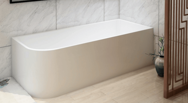 KDK Bathtubs Corner MWBT-6R-1500-580 Right Corner BTW Bathtub Matte White  NON OVERFLOW 1500*730*580mm