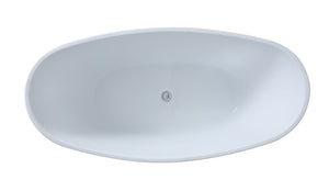 KDK Bathtubs Evie EBT1500B Free Standing Bathtub Gloss Black and White Non Overflow 1500*750*590mm