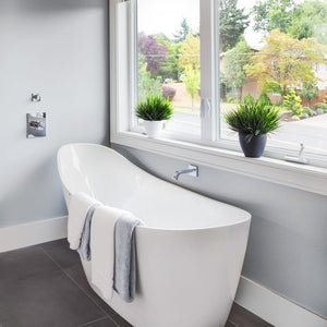 KDK Bathtubs Evie EBT1500MW Free Standing Bathtub Matte White Non Overflow 1500*750*690mm