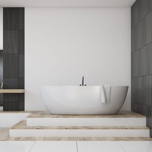KDK Bathtubs Olivia OVBT1400 -OF Free Standing Bathtub with Overflow 1395*750*570mm